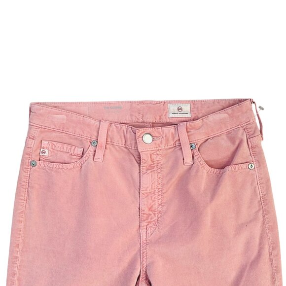 AG Adriano Goldschmied Size 27 Women's The Quinne High Rise Flare Pink Jeans - Picture 4 of 7